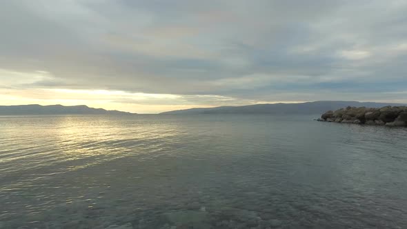 Panoramic view of sea alt