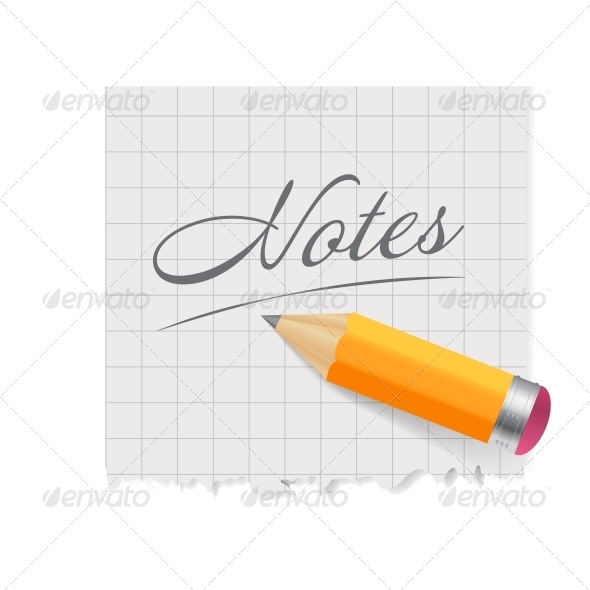 Pencil and Paper Vector Illustration - Valentines Seasons/Holidays