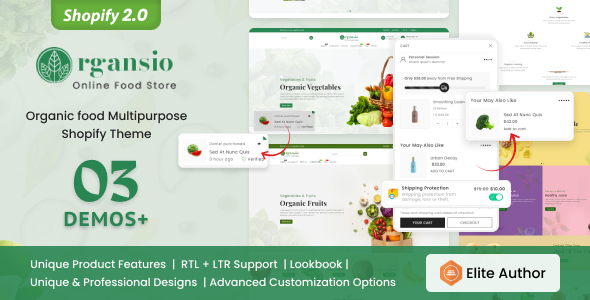 Organsio - Organic food Multipurpose Shopify Theme 2.0