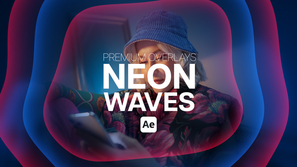 Premium Overlays Neon Waves Elements template preview