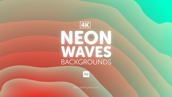Neon Waves Backgrounds Elements template preview
