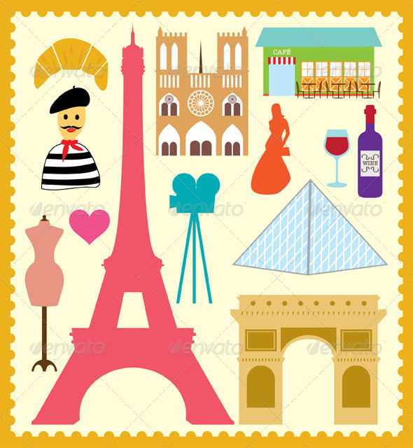 Paris France Element - Buildings Objects