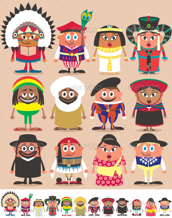 Nationalities Part 3 - People Characters