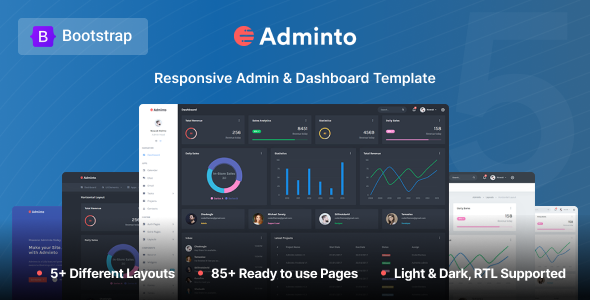 Adminto - Admin Dashboard Template