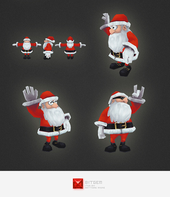 Low Poly Santa - 3Docean 4556409