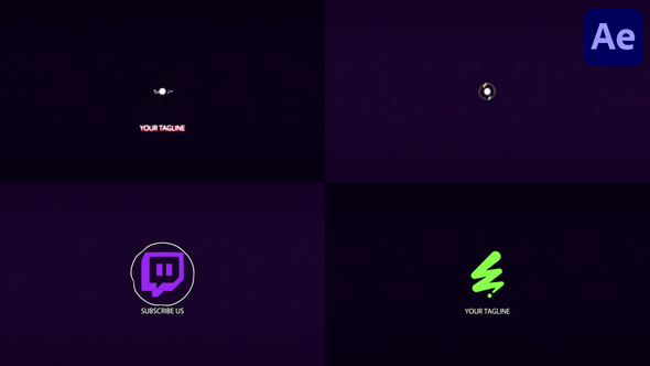 Pixel Logo for After Effects Logo Stings template preview