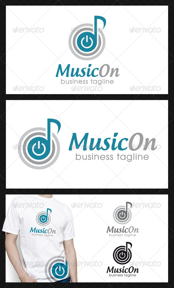 Power Music Logo Template - Symbols Logo Templates