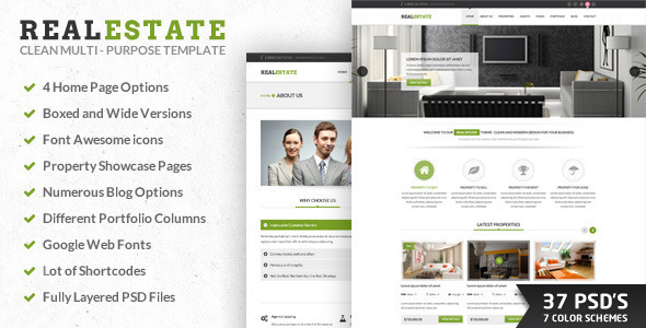 Real Estate PSD - ThemeForest 4548342