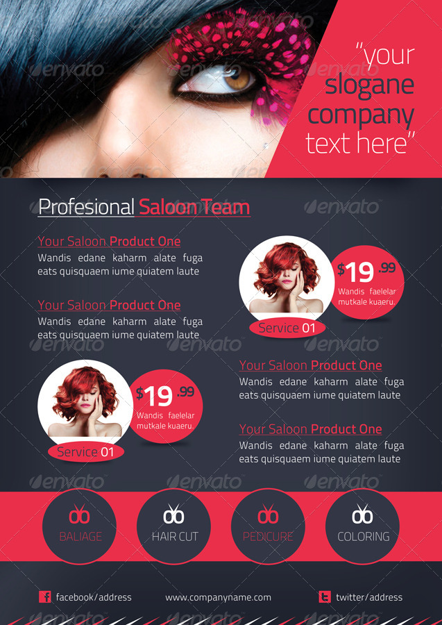 Beauty Salon Brochure Template by grafilker | GraphicRiver