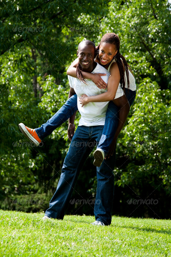 Happy African couple - Stock Photo - Images
