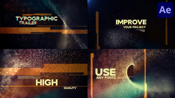 Typographic Trailer for After Effects Titles template preview