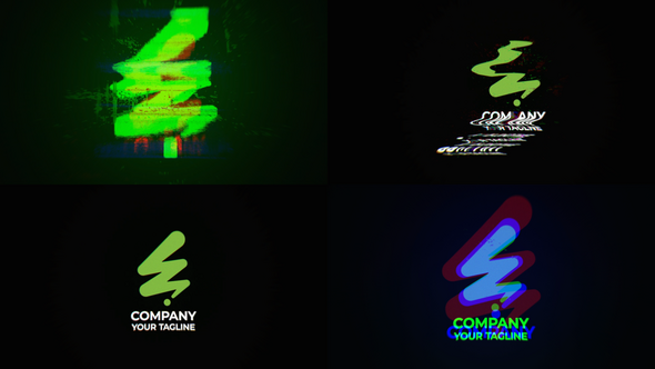 Glitch Logo Elements template preview