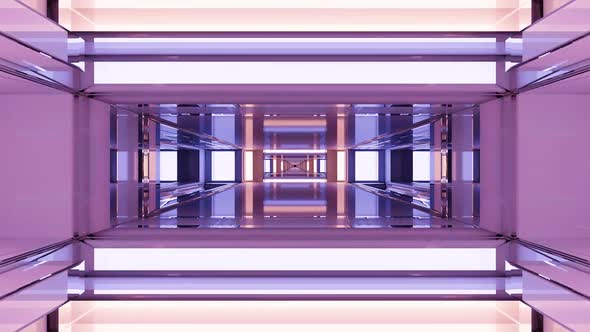 A 3d Illustration of  FHD 60 FPS Futuristic Tunnel