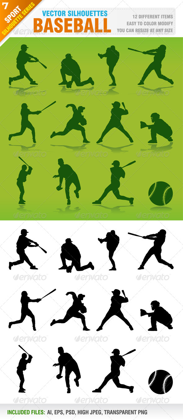 Baseball Silhouettes - Sports/Activity Conceptual
