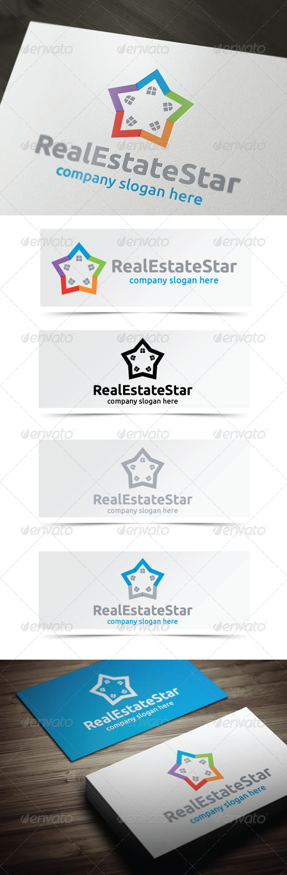 Real Estate Star - Buildings Logo Templates