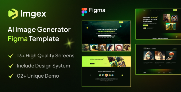 Imgex - AI Image Generator Figma Template