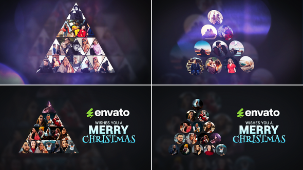 Mosaic Christmas Logo Reveal  // Christmas Wish // Christmas Logo Reveal Openers template preview