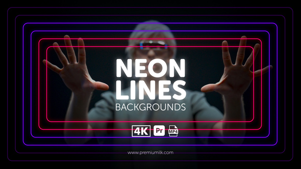 Neon Lines Backgrounds for Premiere Pro Premiere Pro template preview