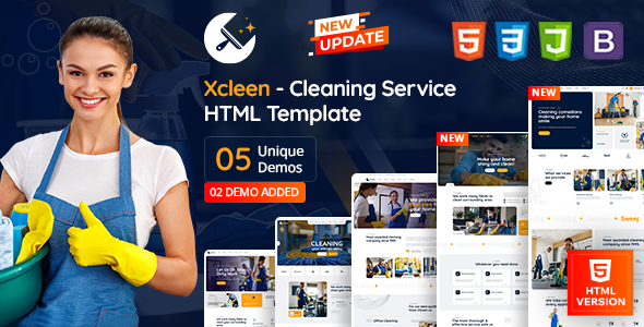 Xcleen - Cleaning Services HTML Template