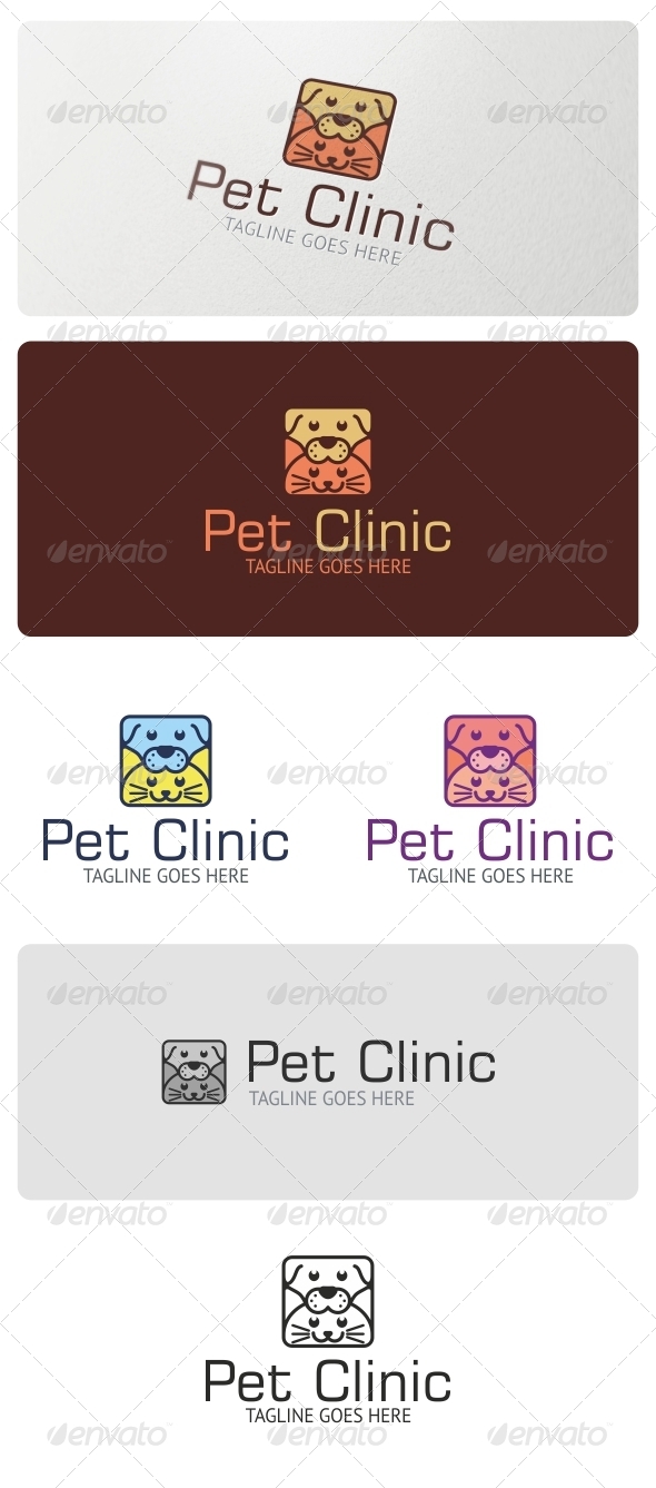 Pet Clinic Logo Template - Animals Logo Templates