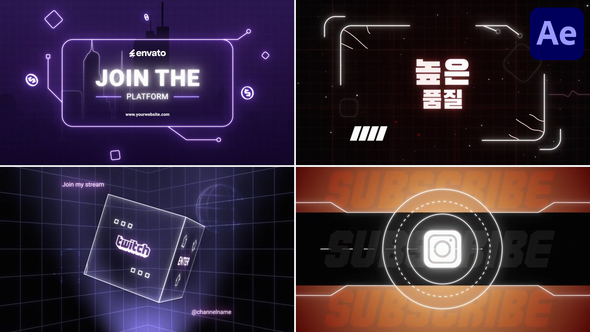 Hud Typography for After Effects Titles template preview