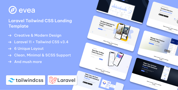 Evea - App Laravel Landing Page Template