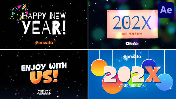 New Year Typography for After Effects Titles template preview