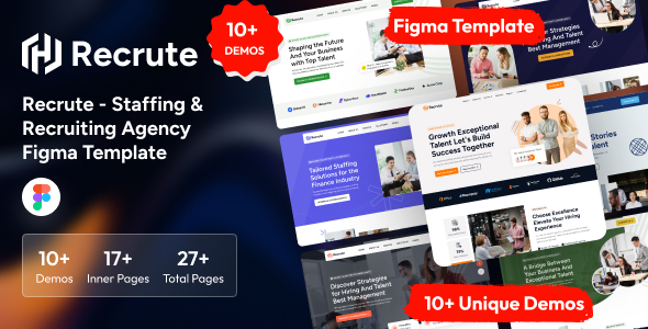 Recrute - Staffing & Recruiting Agency Figma Template