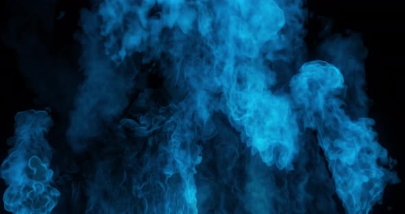 4K Abstract motion background of Blue flames, burning heat