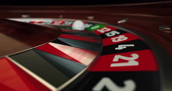 Roulette Wheel Rotation Close-up alt