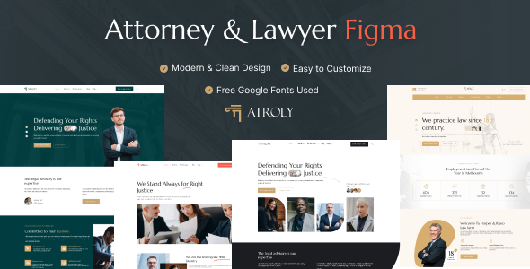 Atroly – Attorney & Lawyer Figma Template