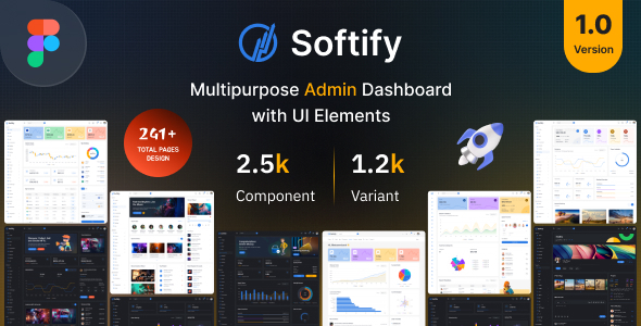 Softify - Multipurpose Admin Dashboard Figma Template