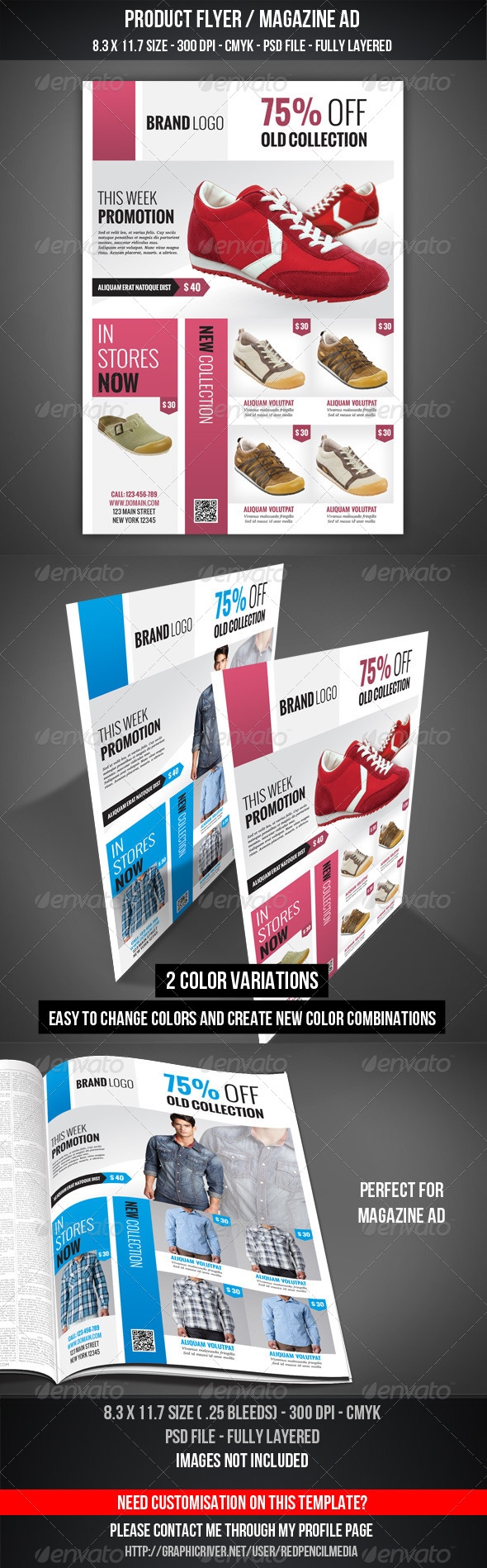 Product Flyer / Magazine AD - Flyers Print Templates