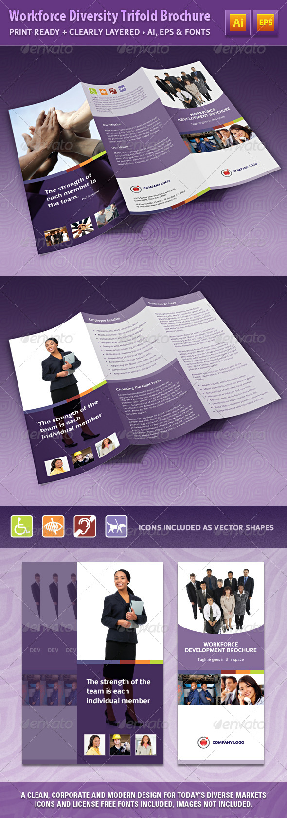 Workforce Diversity Trifold Brochure - Brochures Print