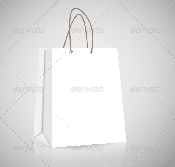 Empty Shopping Bag for Advertising and Branding - Retail Commercial / Shopping