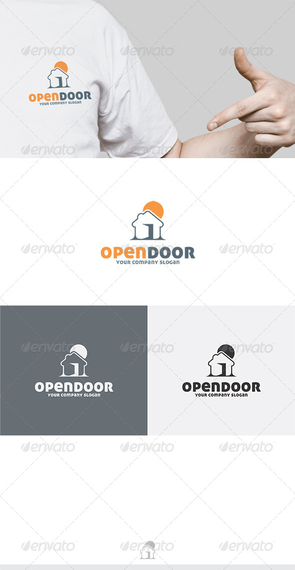 Open Door Logo - Buildings Logo Templates