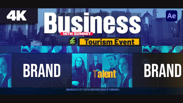 Business Event Intro Video Displays template preview