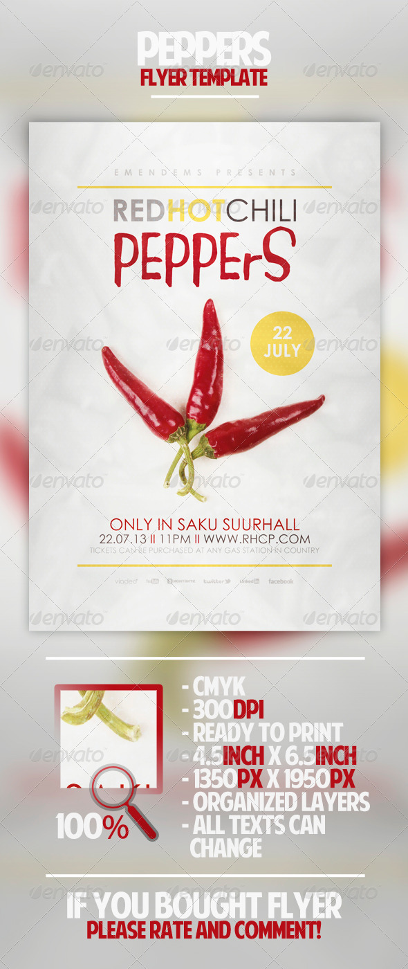 Peppers Flyer Template - Concerts Events