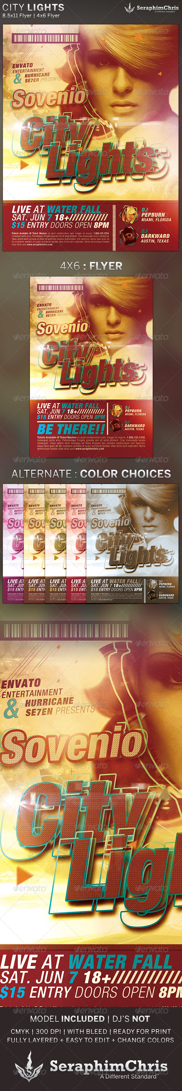 City Lights: Concert Flyer Template - Concerts Events