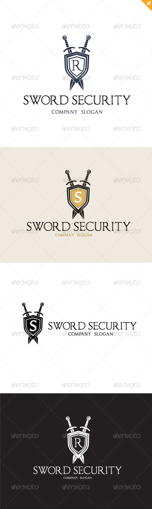 Sword Security Logo - Crests Logo Templates