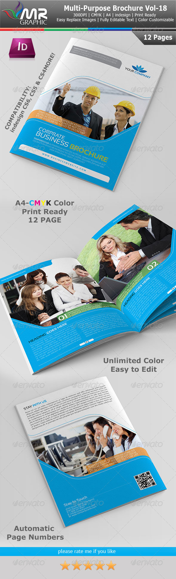 Multipurpose Business Brochure Template Vol-18 - Corporate Brochures