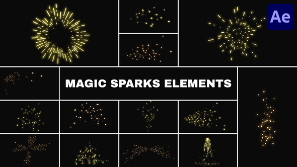 Magic Sparks Elements | After Effects Elements template preview