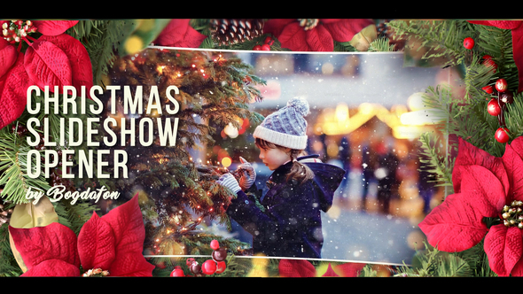 Christmas Slideshow Opener Video Displays template preview