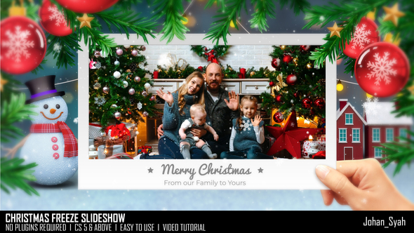 Christmas Freeze Slideshow Video Displays template preview