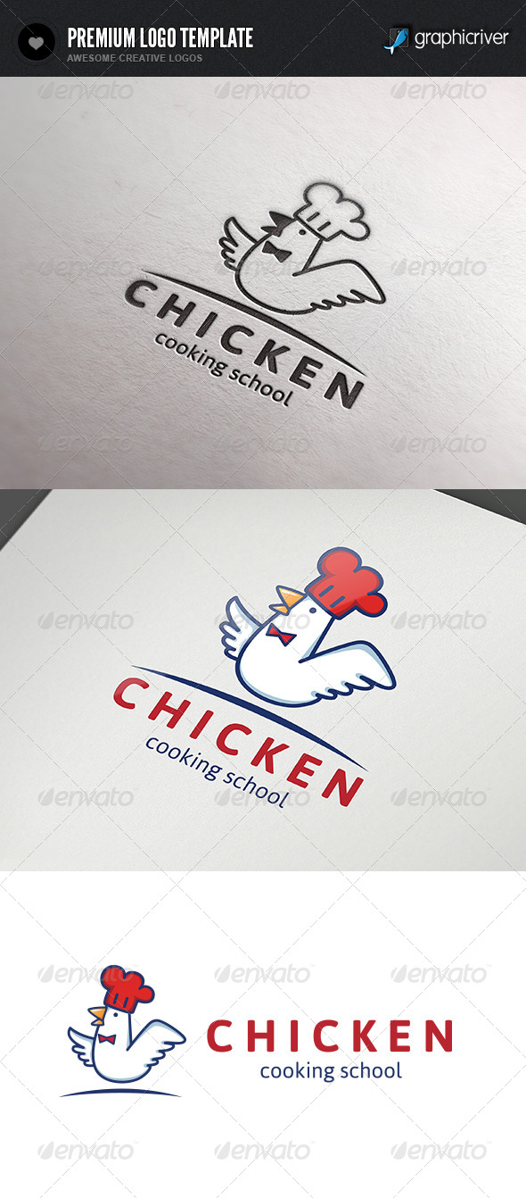 Chicken Cooking Logo - Animals Logo Templates