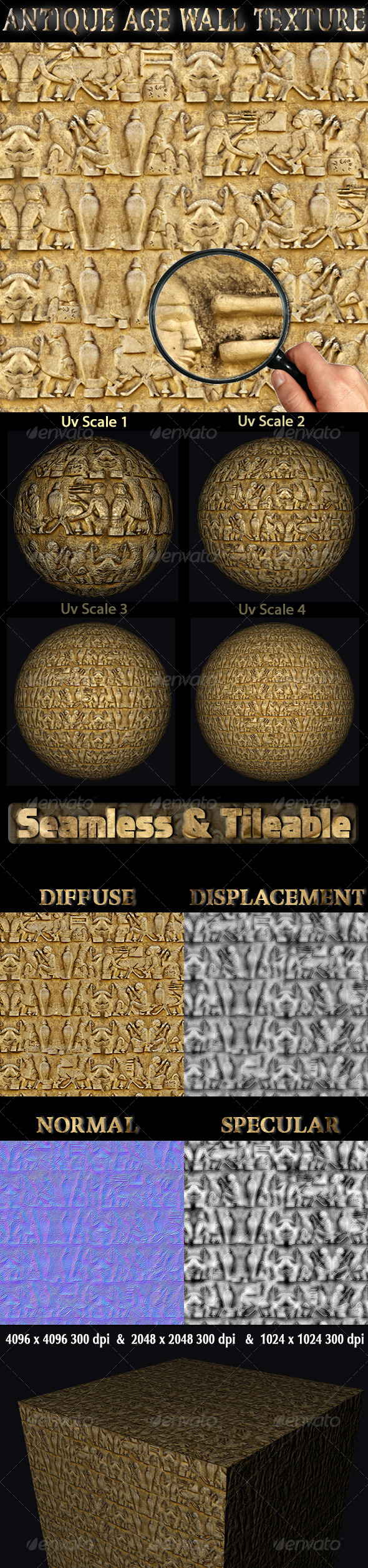 Antique Age Wall Texture - 3DOcean Item for Sale