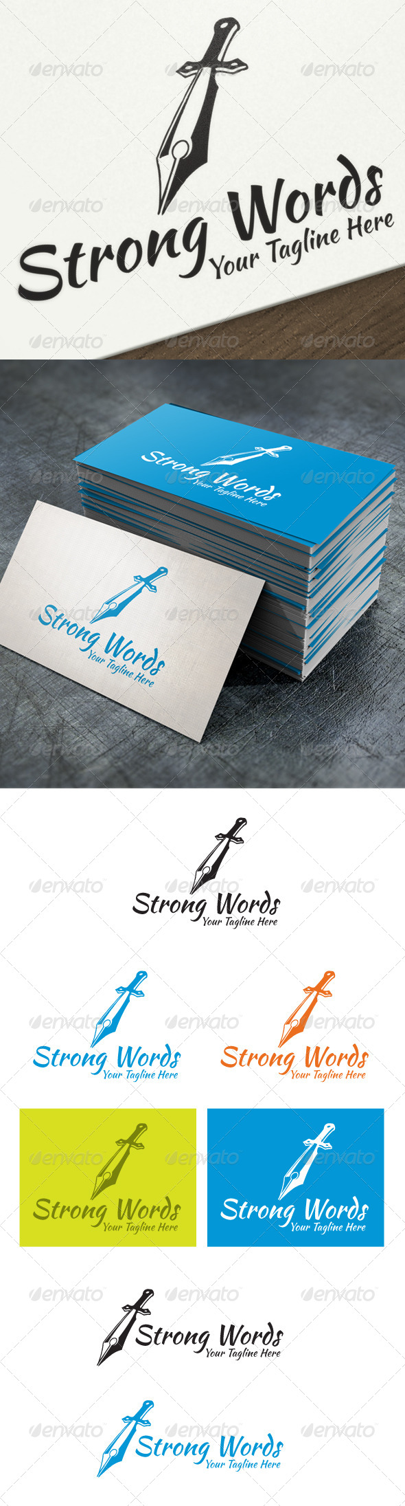Strong Words - Objects Logo Templates