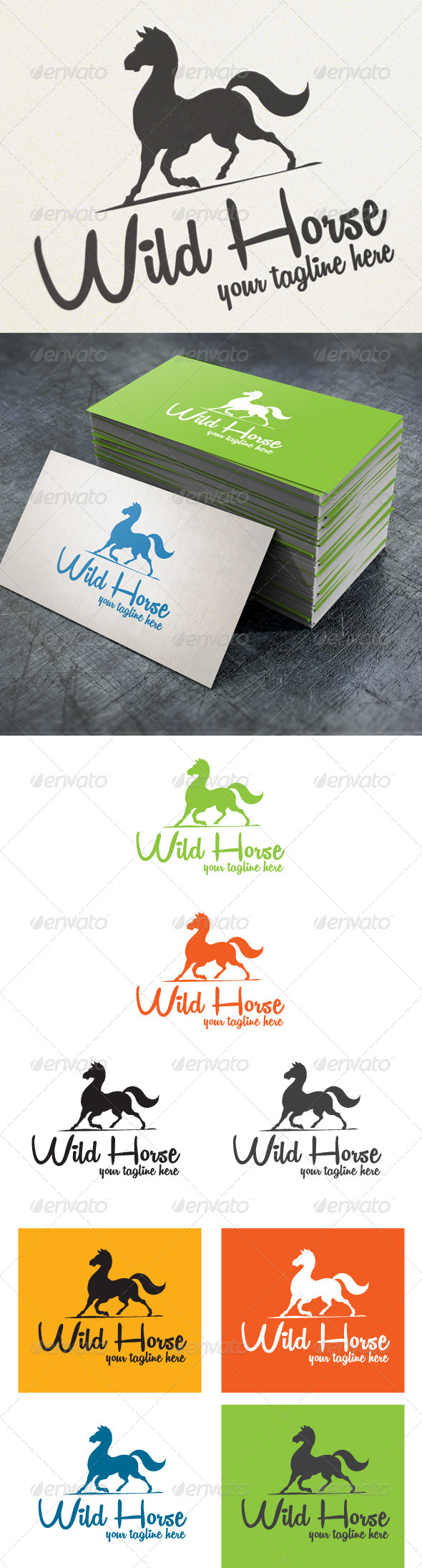 Wild horse - Animals Logo Templates