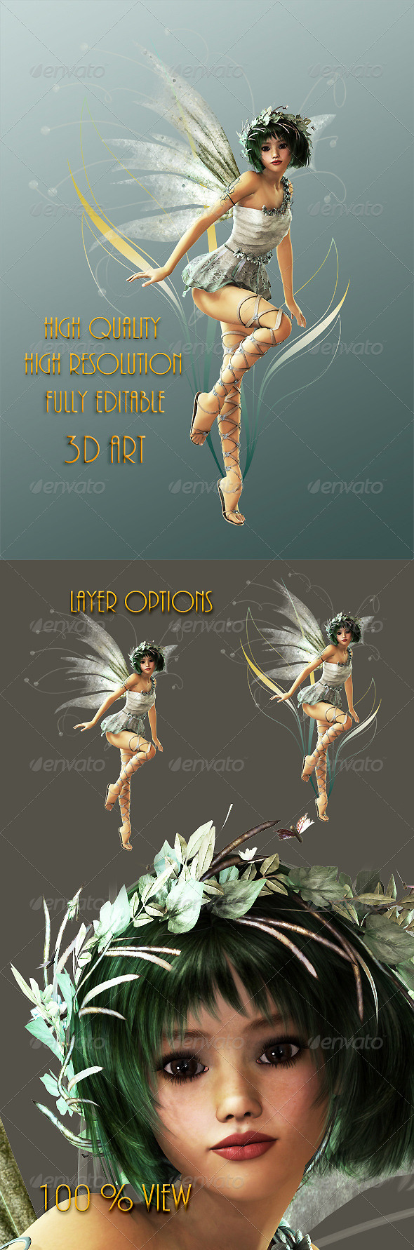 Silver Pixie - Characters 3D Renders