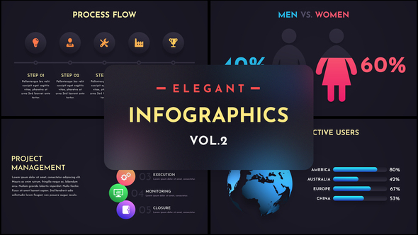 Elegant Infographics Vol.2 Infographics template preview